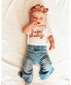 Bailey's Blossoms Light Wash Blue Denim Bell Bottoms