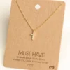 Fame Accessories Studded Cross Necklace Necklaces 2 Fame Accessories Studded Cross Necklace Necklaces