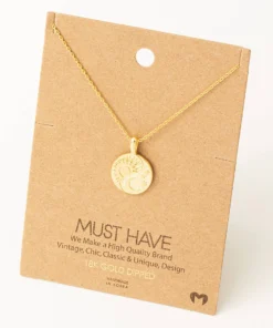 Fame Accessories Necklaces Sun + Moon Coin Necklace