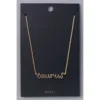 Fame Accessories Gold Taurus Zodiac Sign Necklace