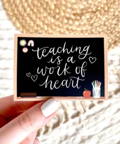 Elyse Breanne Designs Teach Is A Work Of Heart Sticker Paper Goods