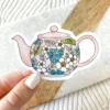 Elyse Breanne Designs Tropical Pink Tea Pot Sticker Paper Goods