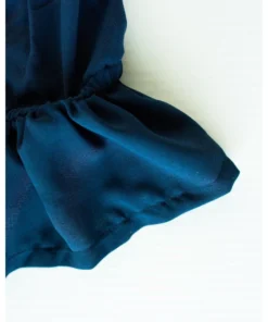 Bailey's Blossoms Navy Peplum Tie Top Tops