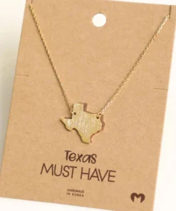 Fame Accessories Texas State Necklace