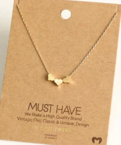 Fame Accessories Three Heart Necklace Necklaces