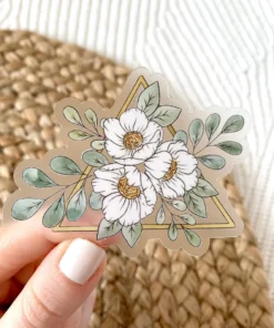 Elyse Breanne Designs Gold Triangle Floral Sticker Paper Goods