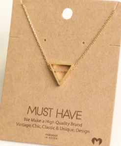 Fame Accessories Necklaces Triangle Pendant Necklace