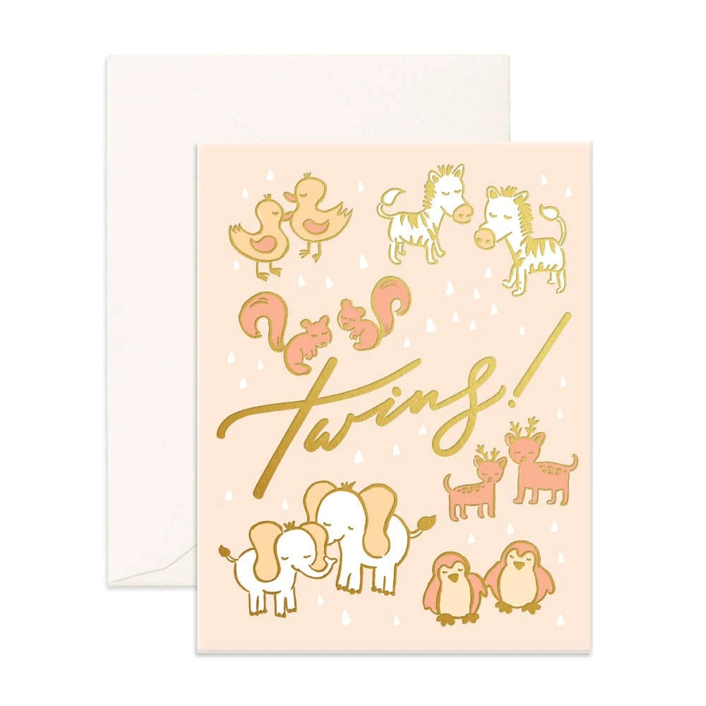 Fox + Fallow Twins Foil Greeting Card 3 Fox + Fallow Twins Foil Greeting Card