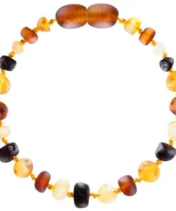 Powell's Owl Amber Baroque Unpolished Multi Four Color Bracelet