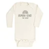 Tenth + Pine Human Kind Natural Organic Long Sleeve Onesie