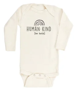 Tenth + Pine Human Kind Natural Organic Long Sleeve Onesie