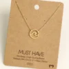 Fame Accessories Necklaces Wave Cutout Coin Necklace 2 Fame Accessories Necklaces Wave Cutout Coin Necklace