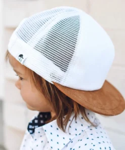 George Hats White + Tan Trucker Hat