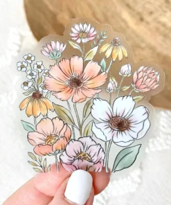 Elyse Breanne Designs Clear Wildflower Bunch Sticker Paper Goods