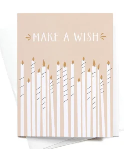 Onderkast Make A Wish Birthday Candles Greeting Card